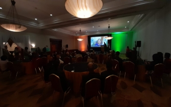  Participants at the opening ceremony of the 'India Week' in Caracas as part of AKAM listening to the recorded remarks by Hon'ble Minister of State for External Affairs Smt. Meenakashi Lekhi